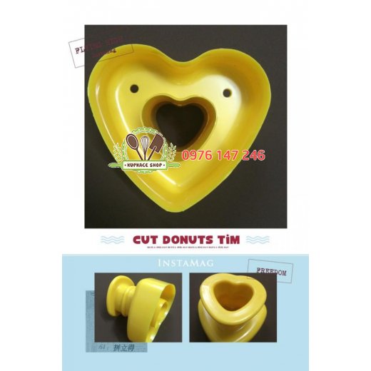 Cut donut hình tim