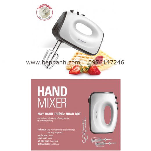 Máy Đánh Trứng Lock&Lock Hand Mixer EJM501BLK (300W)