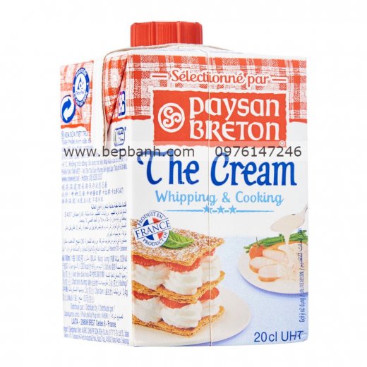 Whipping cream / kem tươi Paysan Breton 200ml