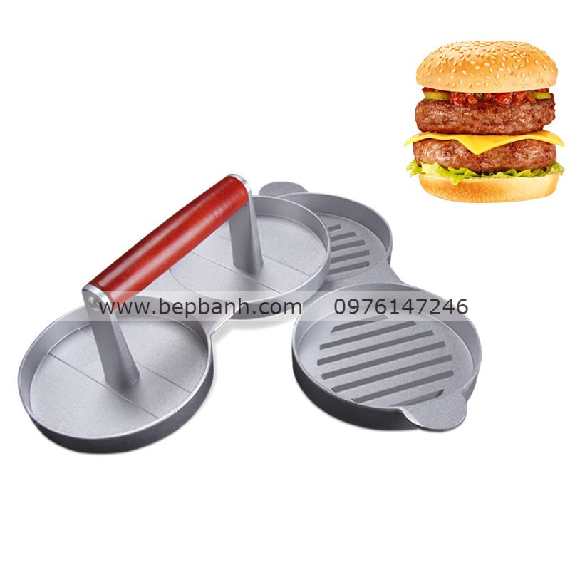 Dụng cụ ép thịt miếng Hamburger ĐÔI