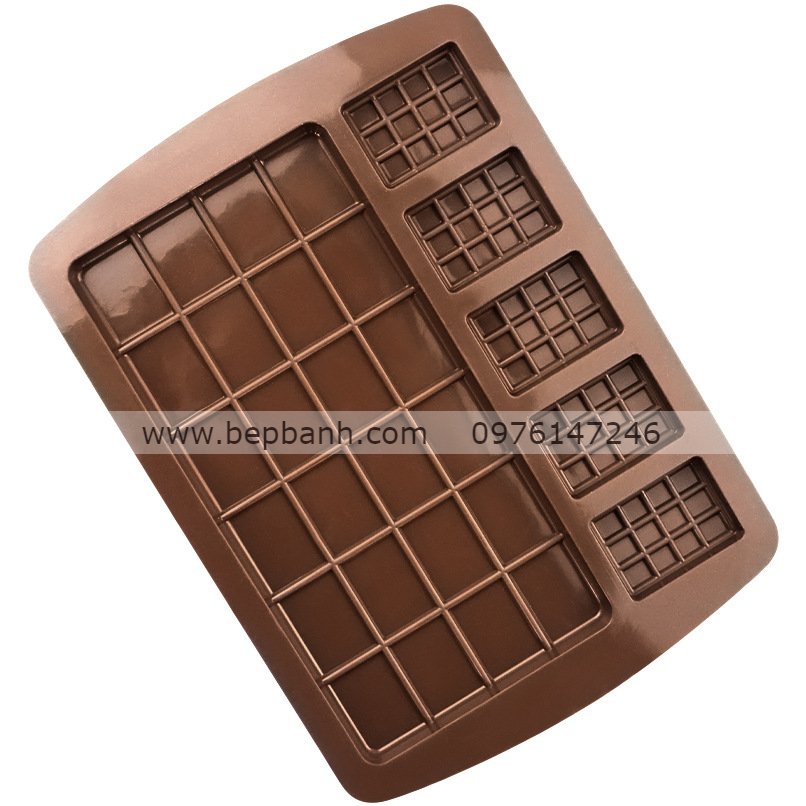 Khuôn silicon mảnh chocolate