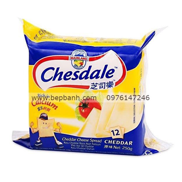 Phô mai lát cheddar Anchor 12 miếng Chesdale