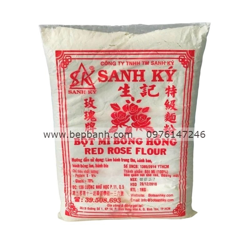 Bột mì Bông Hồng Đỏ Sanh Ký 1 Kg