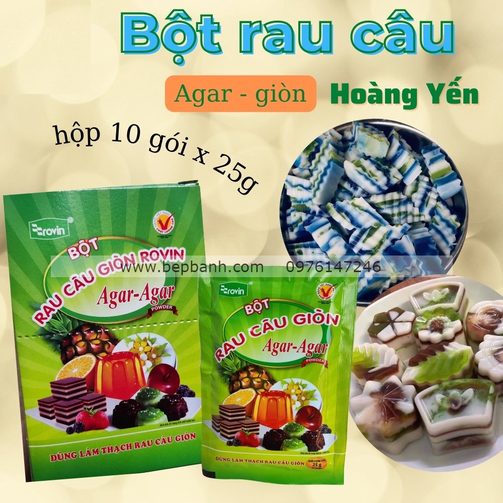 Bột rau câu giòn Agar Hoàng Yến (Rovin)