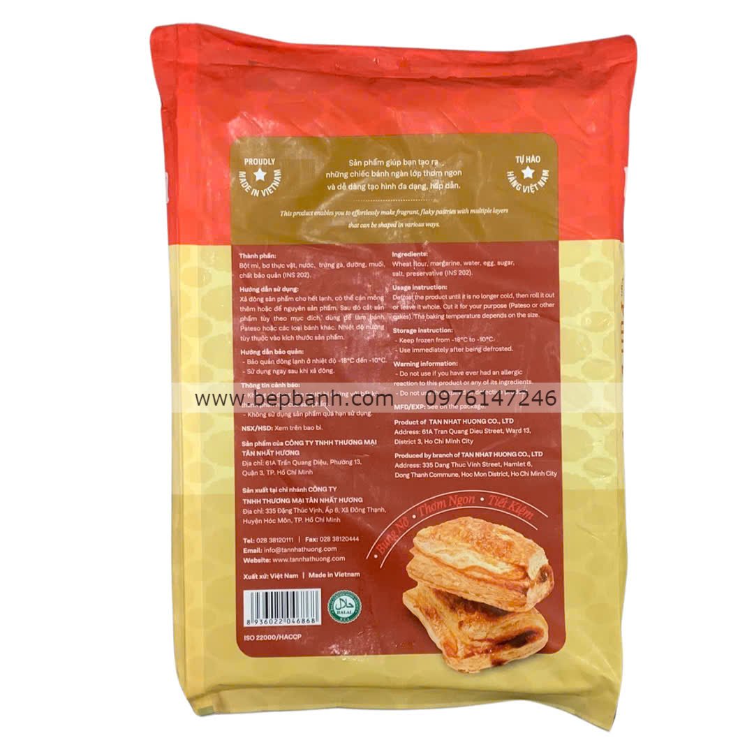 Tấm Cán Puff Pastry 2kg