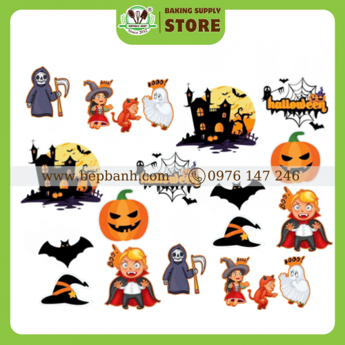 Topper cắm bánh 20 halloween