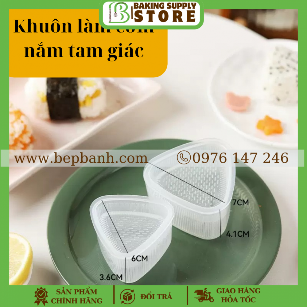 Bộ 2 khuôn cơm nắm tam giác