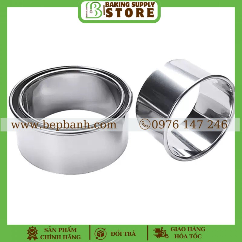 Bộ 3 nhấn inox tròn 678