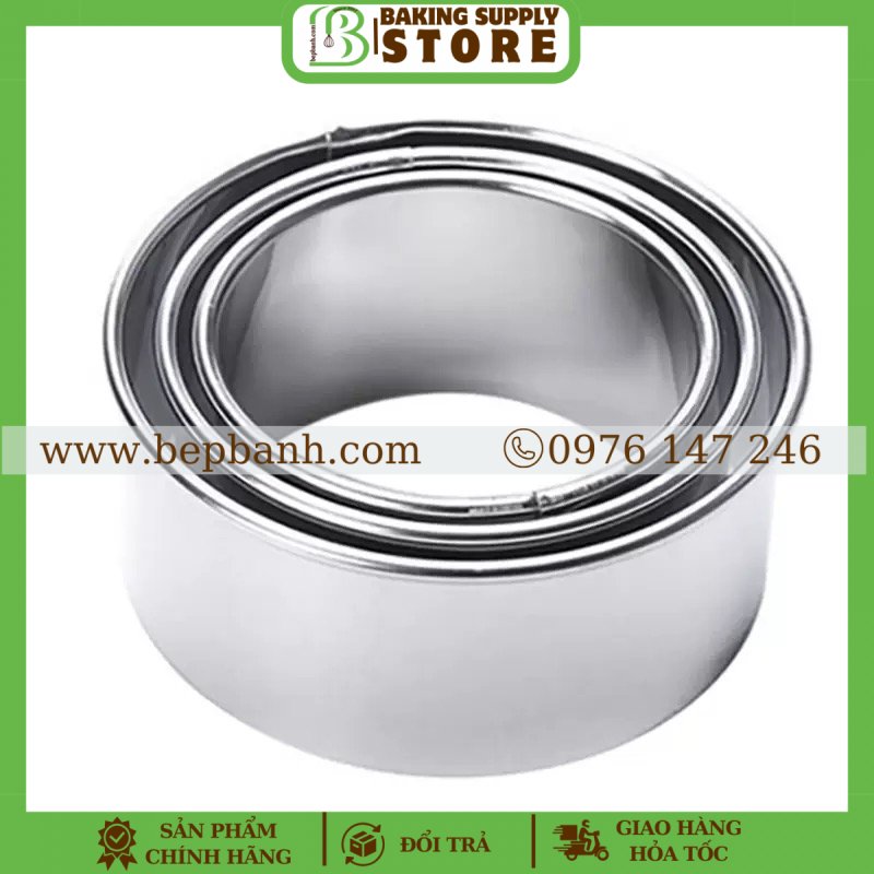 Bộ 3 nhấn inox tròn 678