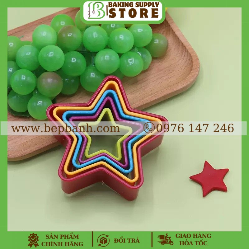 Bộ 5 nhấn nhựa sao Bộ 5 nhấn nhựa sao
