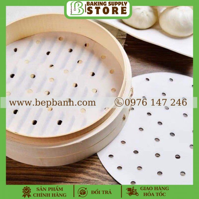 Giấy nến tròn đục lỗ Eufood 23cm set 50 tờ