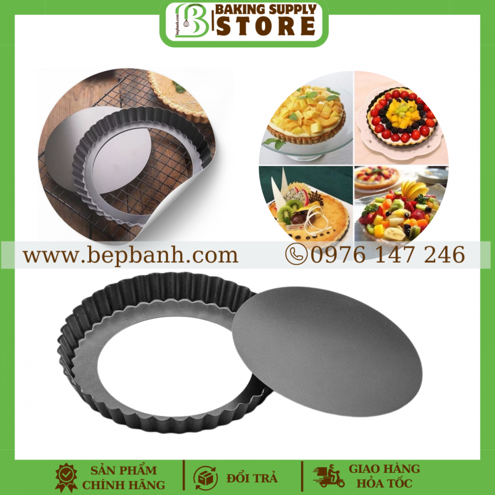Khuôn bánh tart đáy rời M160 đen