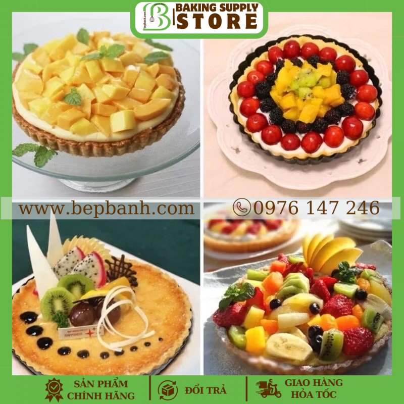 Khuôn bánh tart đáy rời M160 đen
