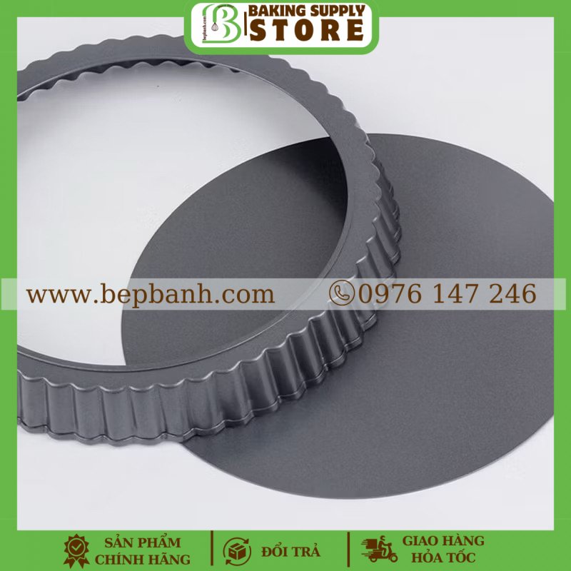 Khuôn bánh tart đáy rời M160 đen
