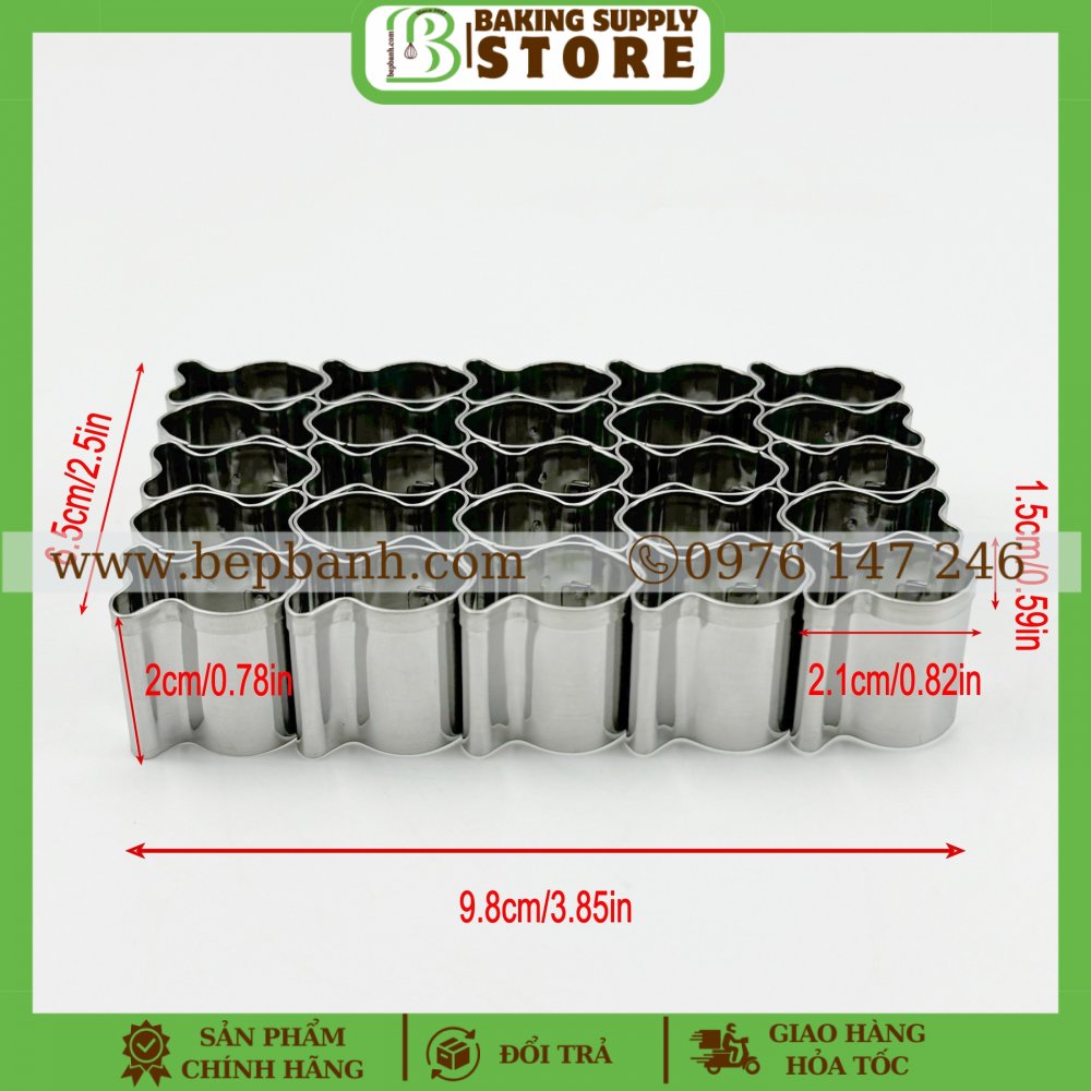 Khuôn nhấn 25 con cá nhỏ