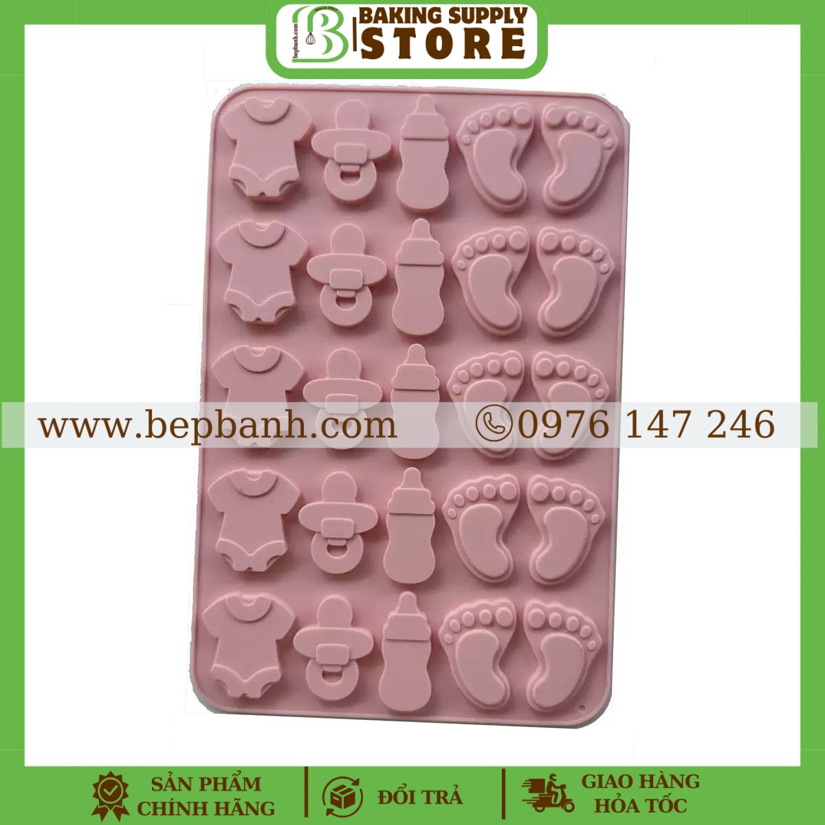 Khuôn silicon 25 em bé