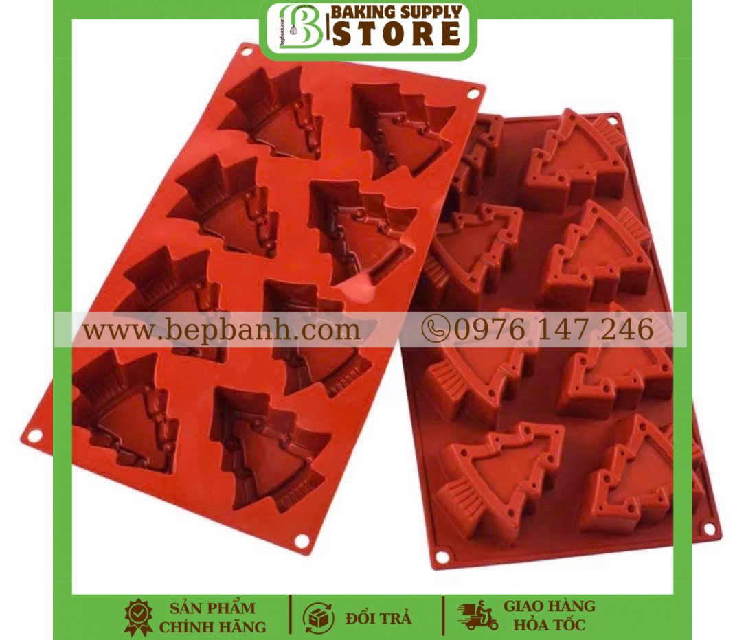 Khuôn silicon 8 cây thông