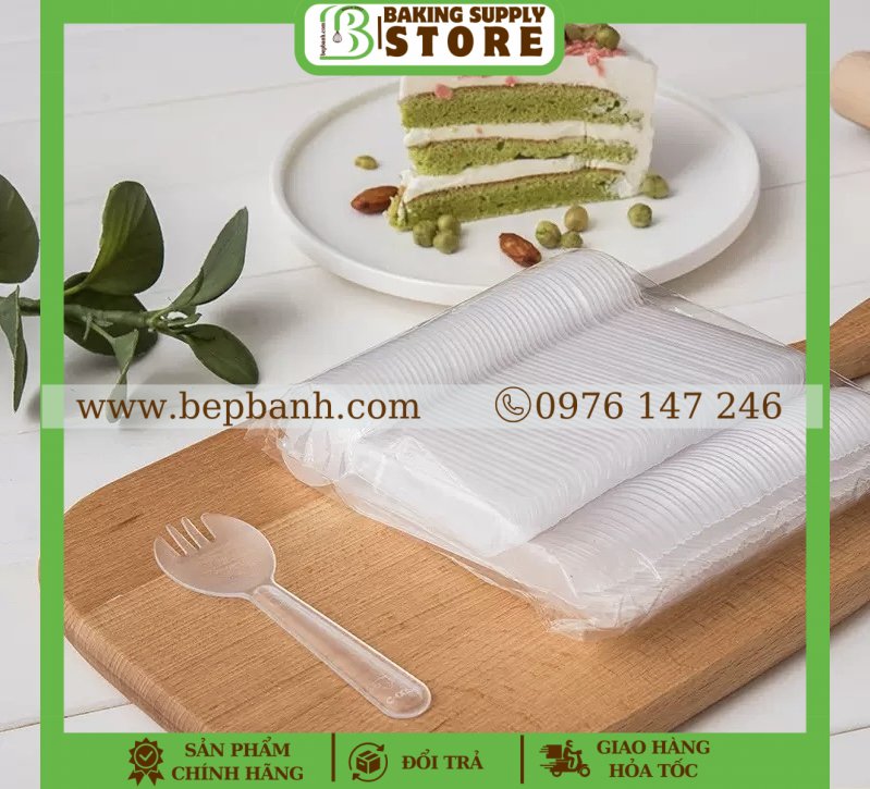 Lố 50 nĩa nhựa ngắn
