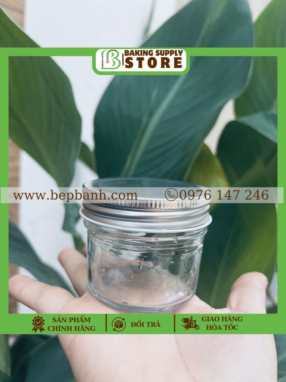 Lốc 6 hũ thuỷ tinh nắp nhôm 100ml