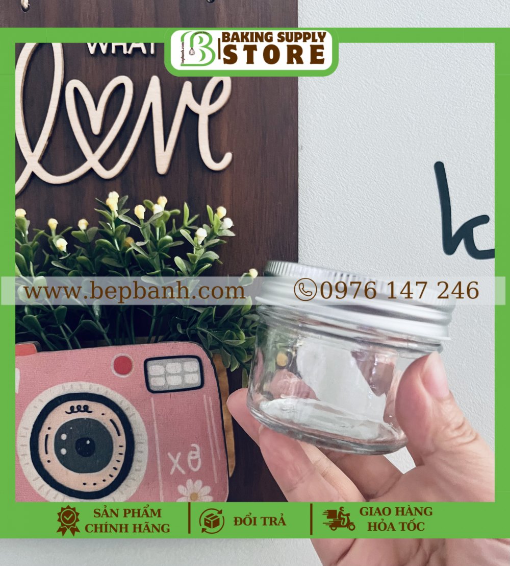 Lốc 6 hũ thuỷ tinh nắp nhôm 100ml