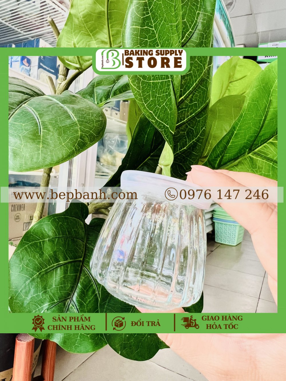 Lốc 6 hũ thuỷ tinh sọc 100ml