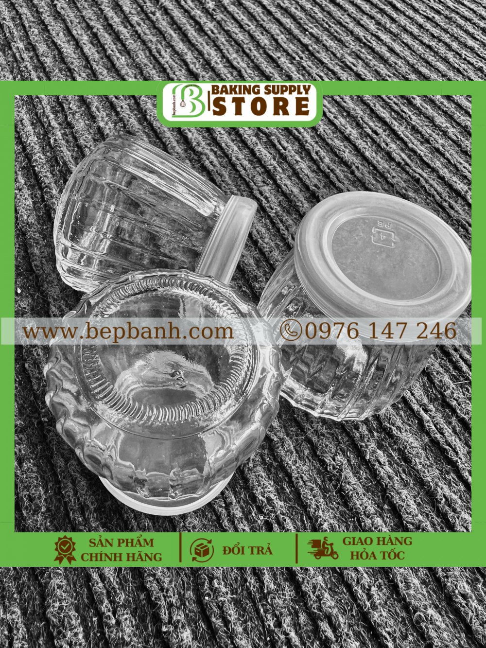 Lốc 6 hũ thuỷ tinh sọc 100ml
