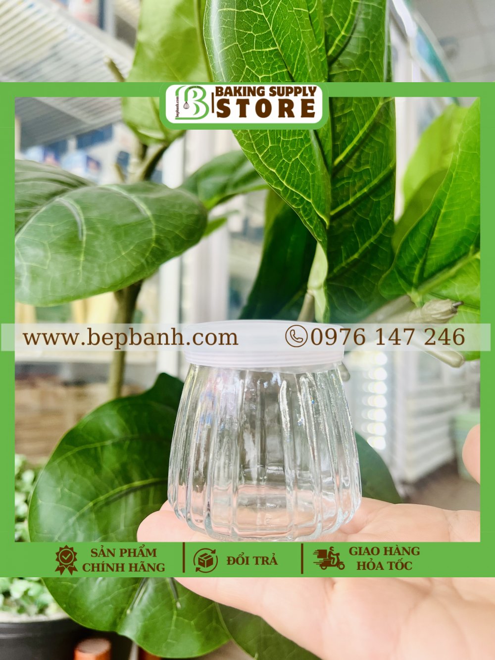 Lốc 6 hũ thuỷ tinh sọc 100ml