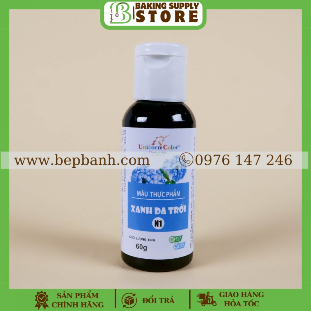Màu thực phẩm Unicorn 60gr - N1 Xanh da trời