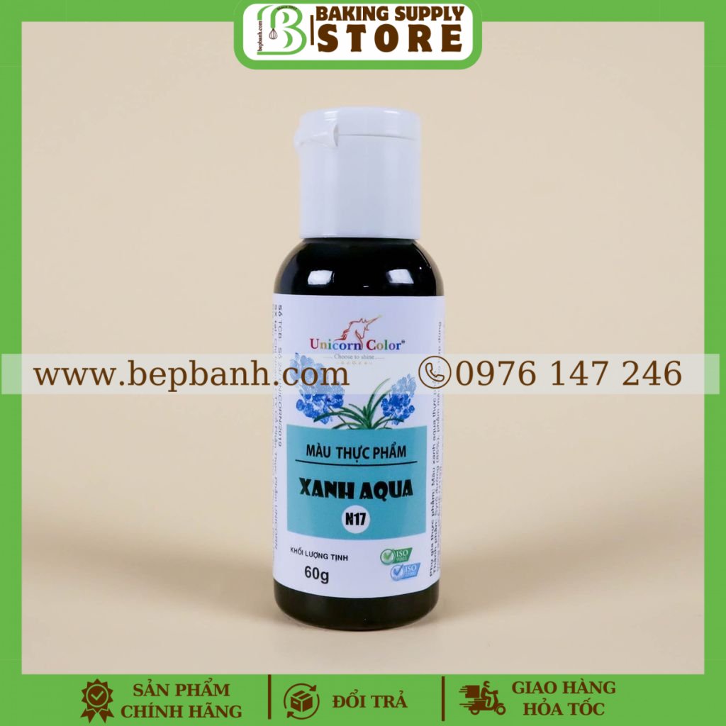 Màu thực phẩm Unicorn 60gr - N17 Xanh aqua