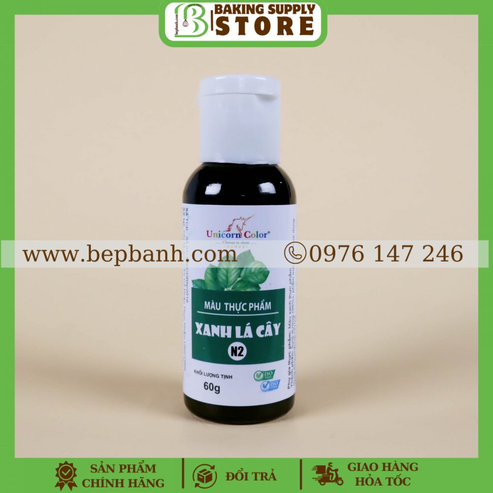Màu thực phẩm Unicorn 60gr - N2 Xanh lá