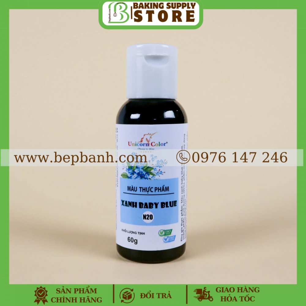 Màu thực phẩm Unicorn 60gr - N20 Xanh baby