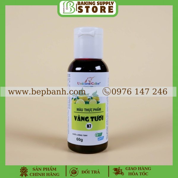 Màu thực phẩm Unicorn 60gr - N7 Vàng tươi