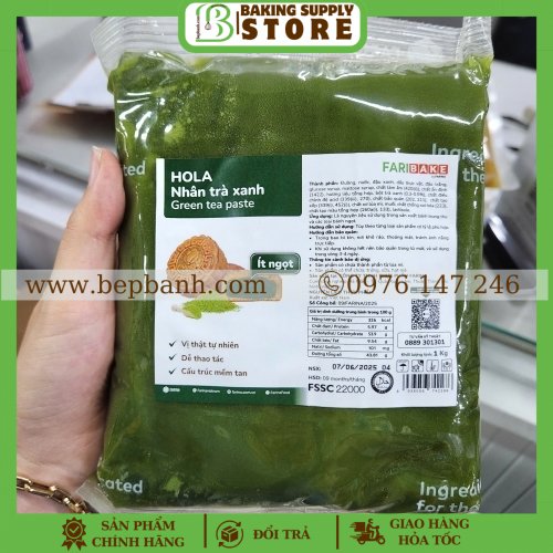 Nhân trung thu sên sẵn Hola Farina 1 kg - Trà xanh