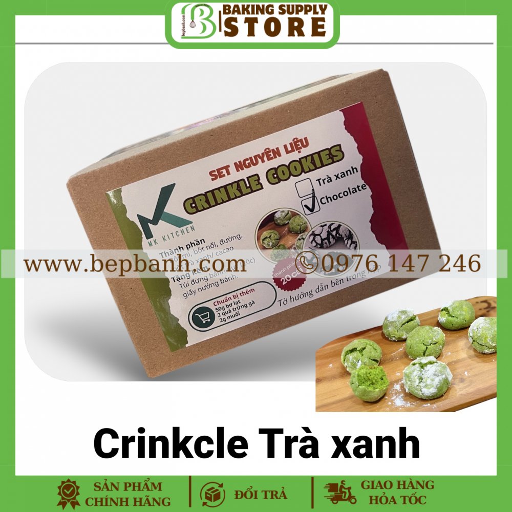 Set MK Crinkle trà xanh Set MK Crinkle trà xanh