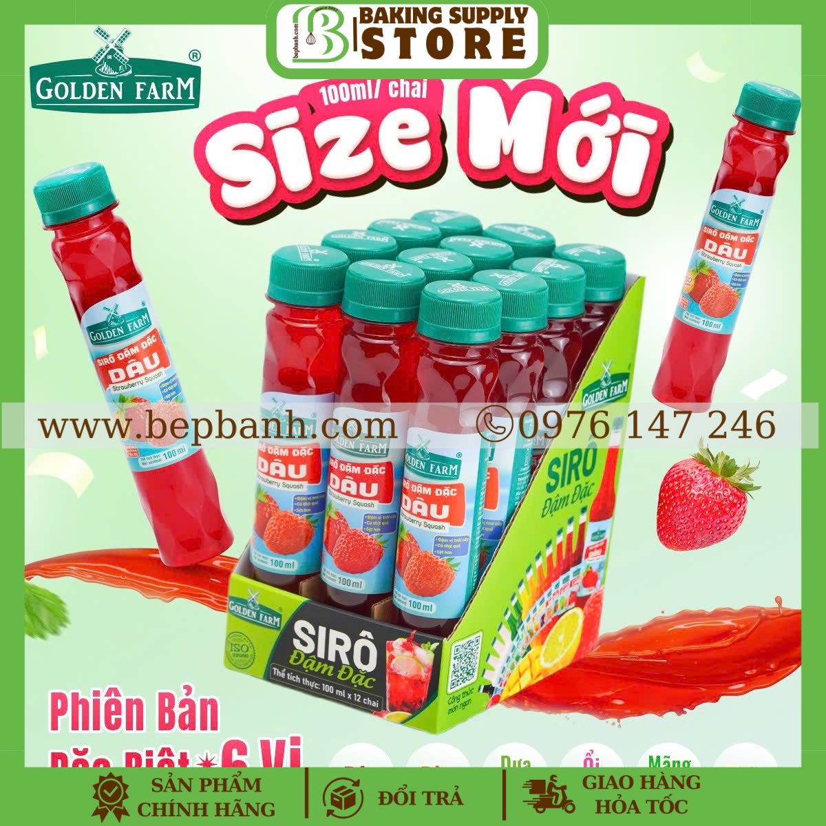 Si rô đậm đặc GF 100ml - Đào