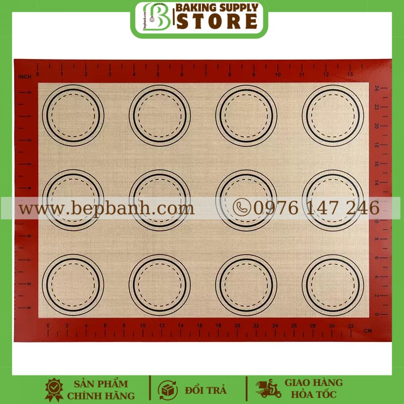 Thảm nướng baking mat 30*40 12 tròn