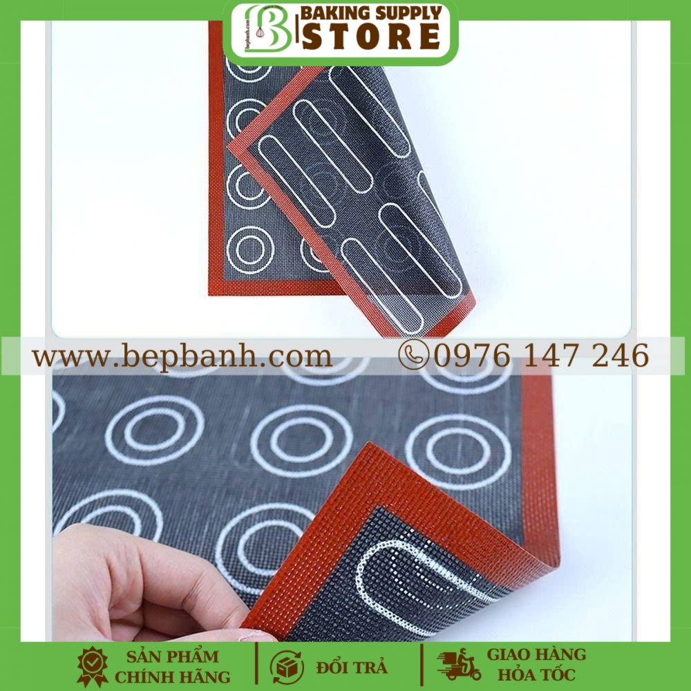 Thảm nướng baking mat lưới 30x40 tròn dài