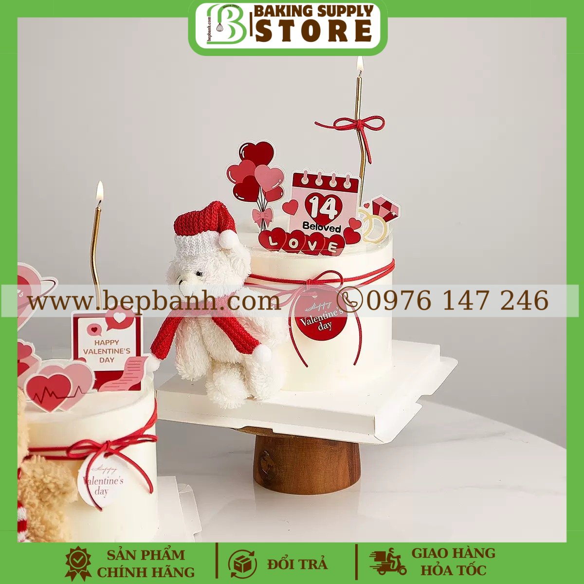 Topper cắm bánh - 8 valentine