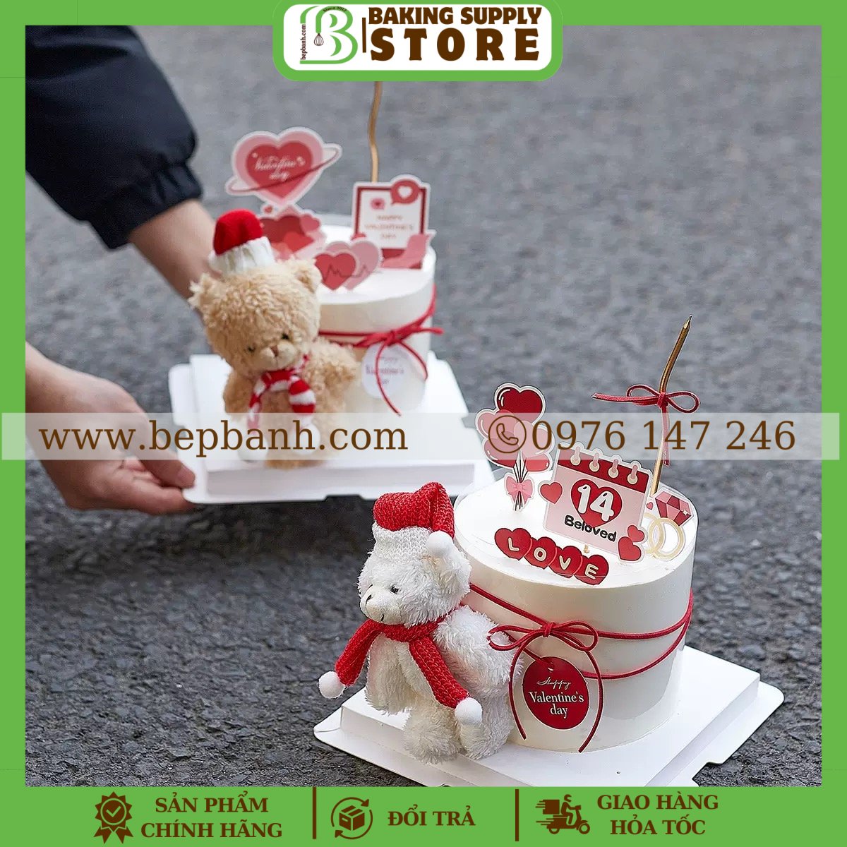 Topper cắm bánh - 8 valentine