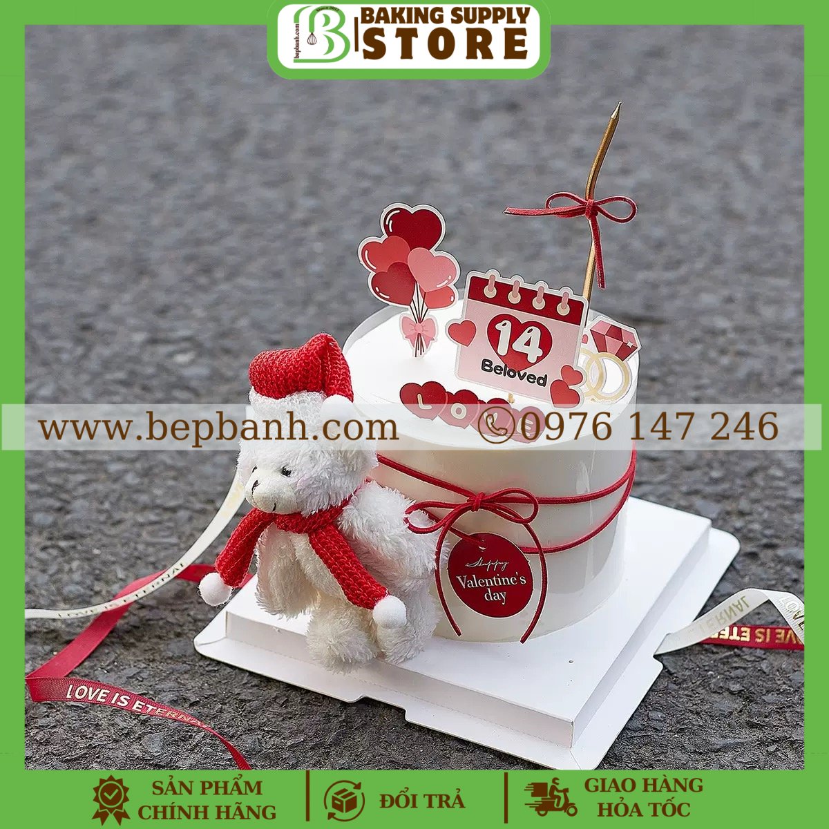 Topper cắm bánh - 8 valentine