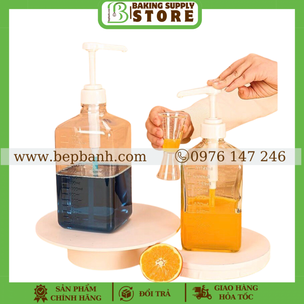 Bình bơm nhựa vòi pumb 10cc 1.6L