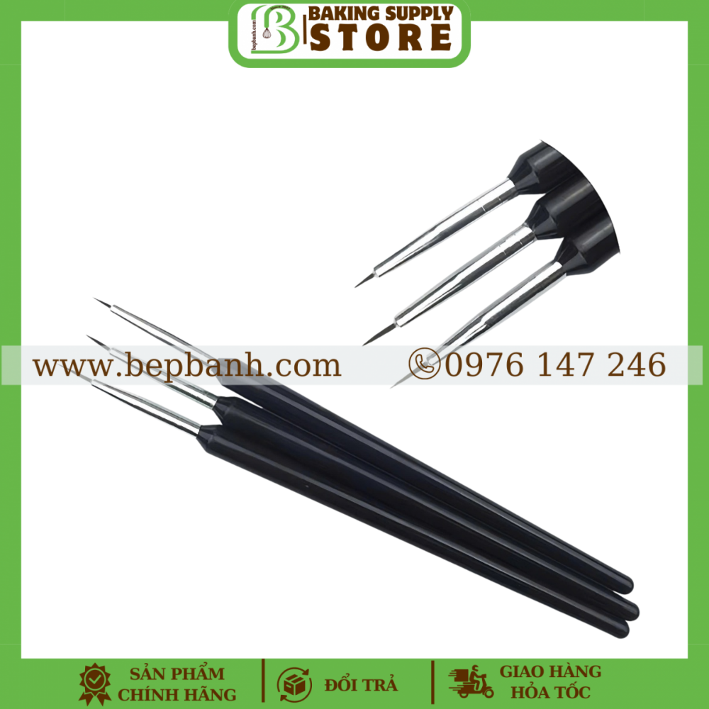 Bộ 3 cọ vẽ nét mảnh Bộ 3 cọ vẽ nét mảnh