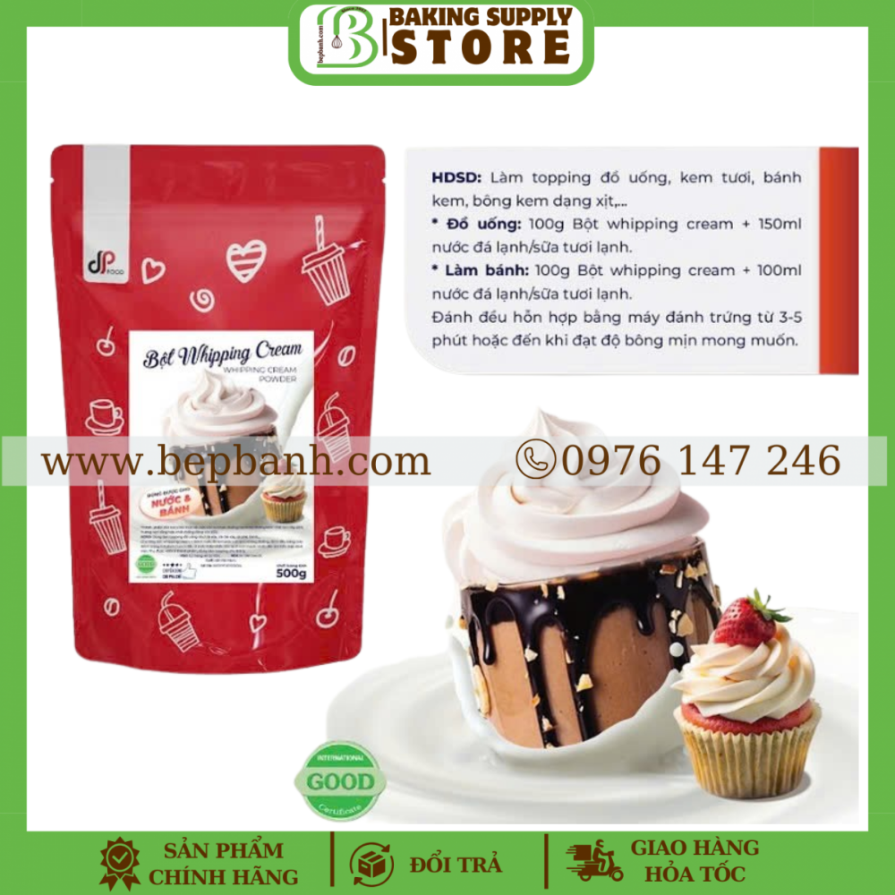 Bột kem whipping cream DP 500g