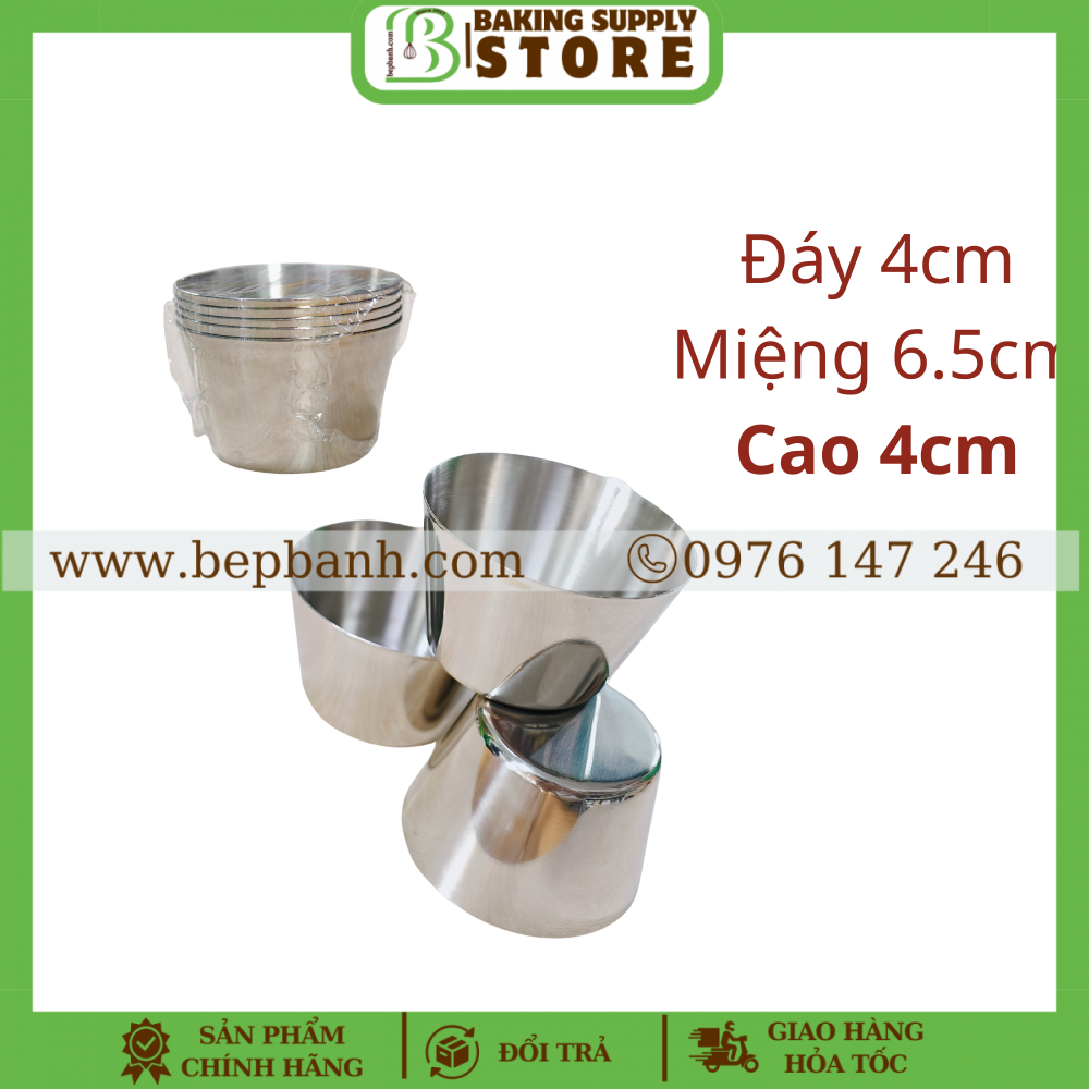 Chén cup inox đáy 4cm (5c)
