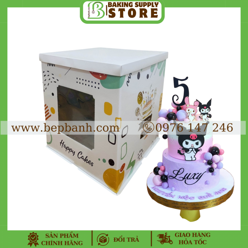 Hộp bánh kem 2 tầng 35cm cao 36