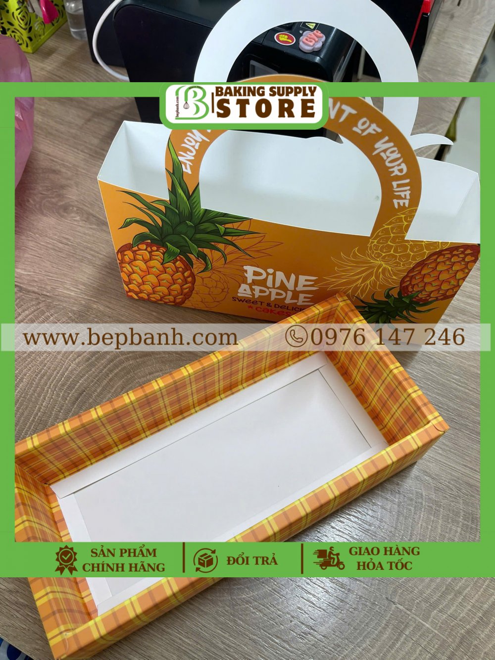 Hộp giấy bánh dứa Nữ Hoàng 