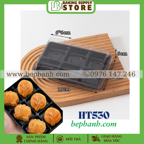 Hộp nhựa đậy 6 ô HT530
