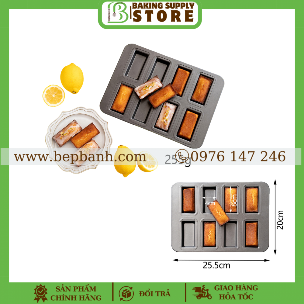 Khay nướng 8 ô chữ nhật Khay nướng 8 ô chữ nhật
