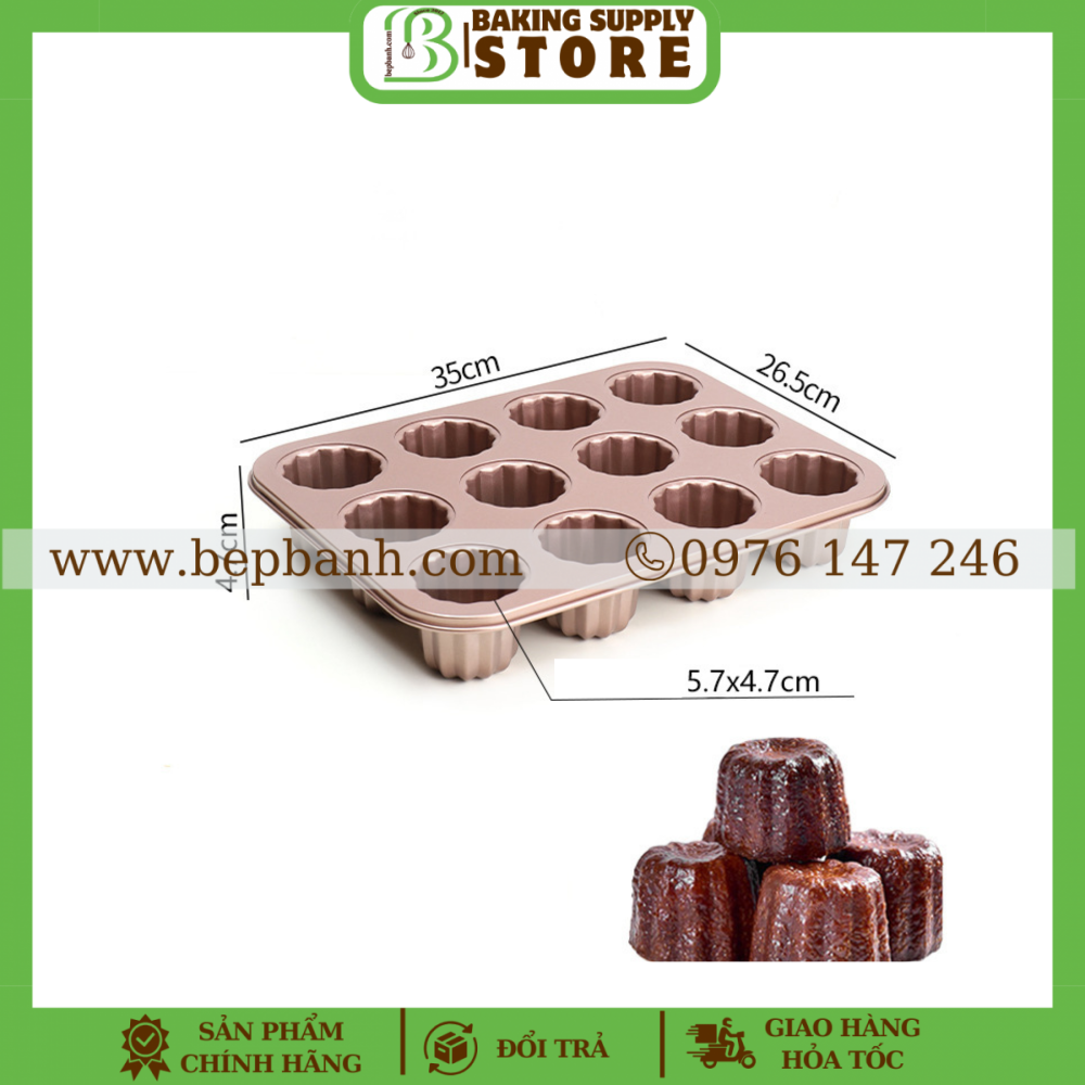 Khuôn cannele 12 ô