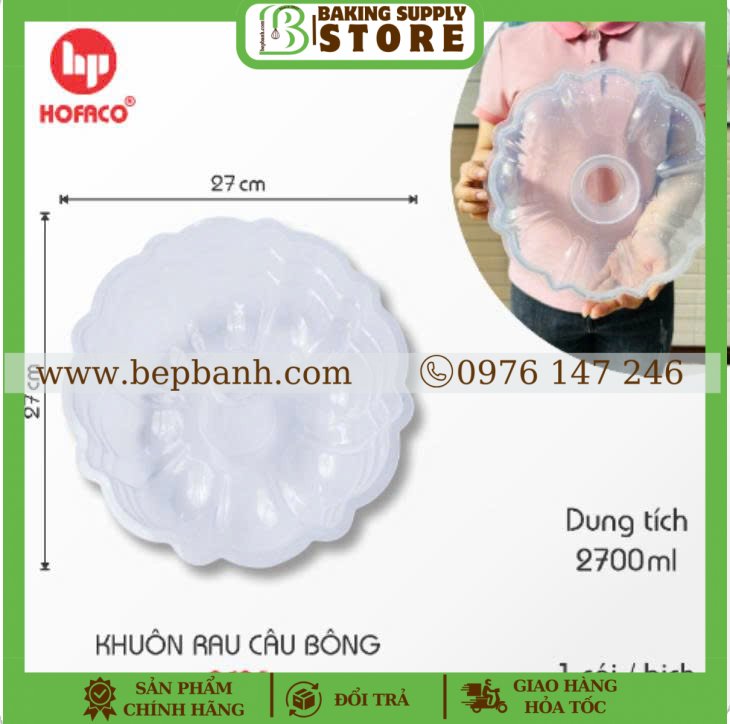 Khuôn rau câu bông 27x9 RC04